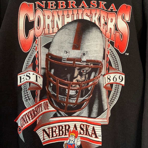 Vintage Nebraska Cornhuskers Football Crewneck - Picture 3 of 4